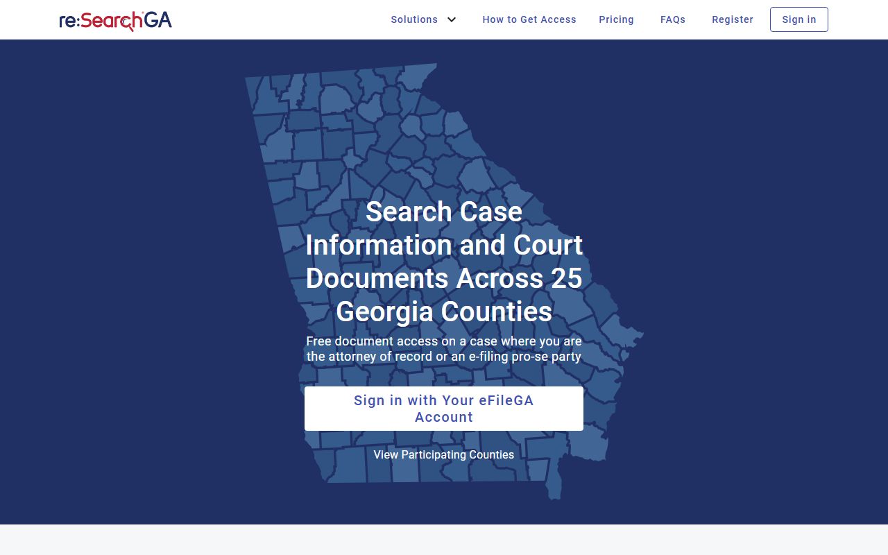 Echols County court records reSearchGA portal