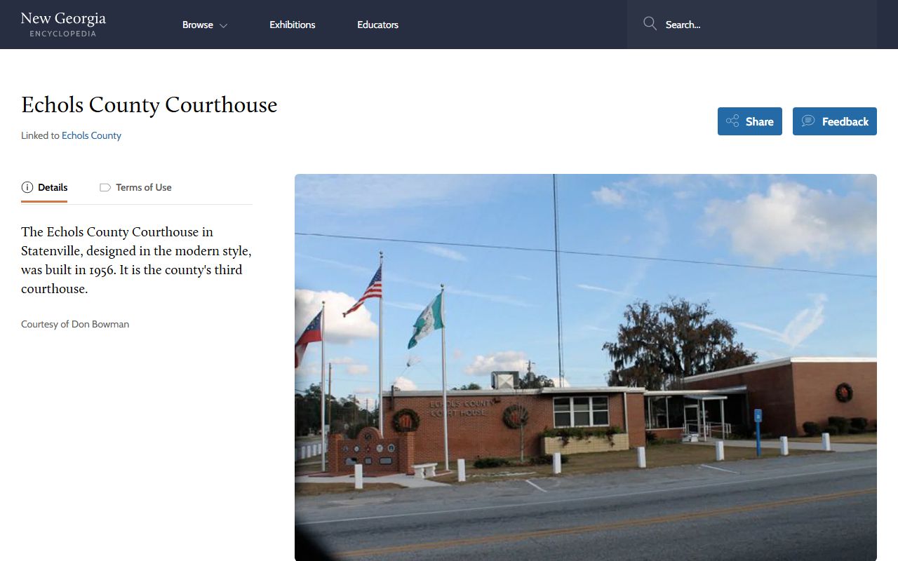 Echols County court records courthouse media entry
