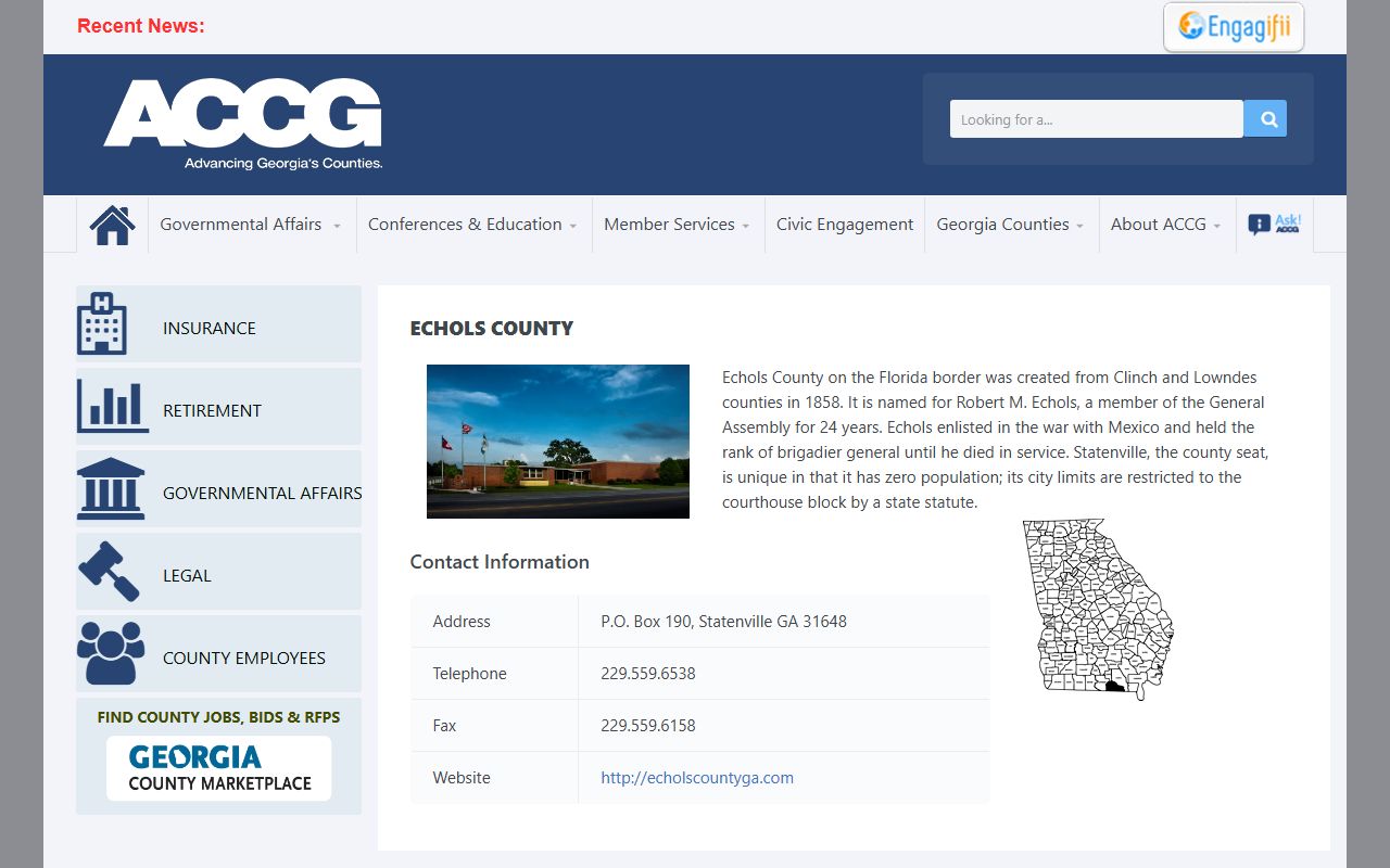 Echols County court records ACCG county profile