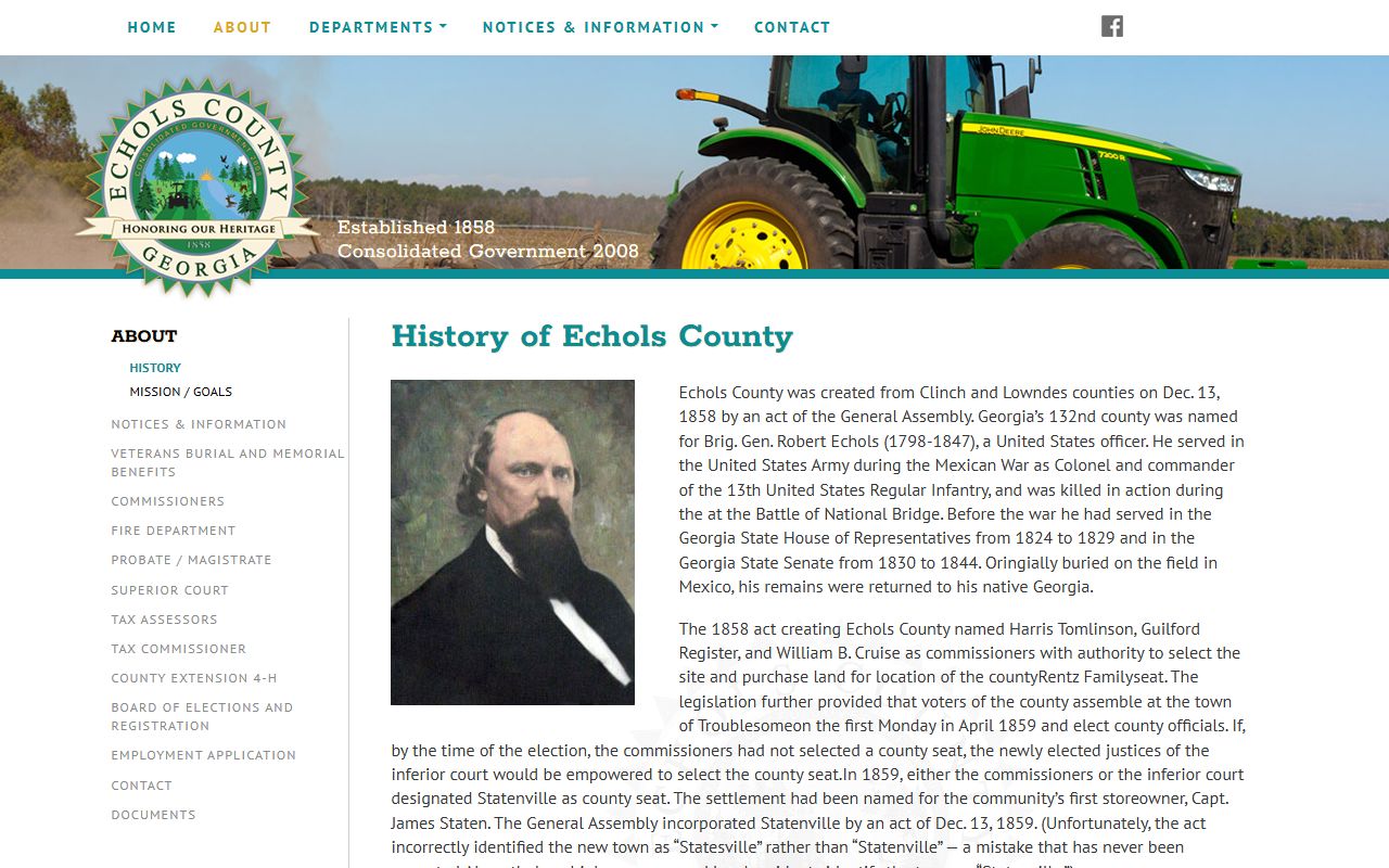 Echols County court records county about page