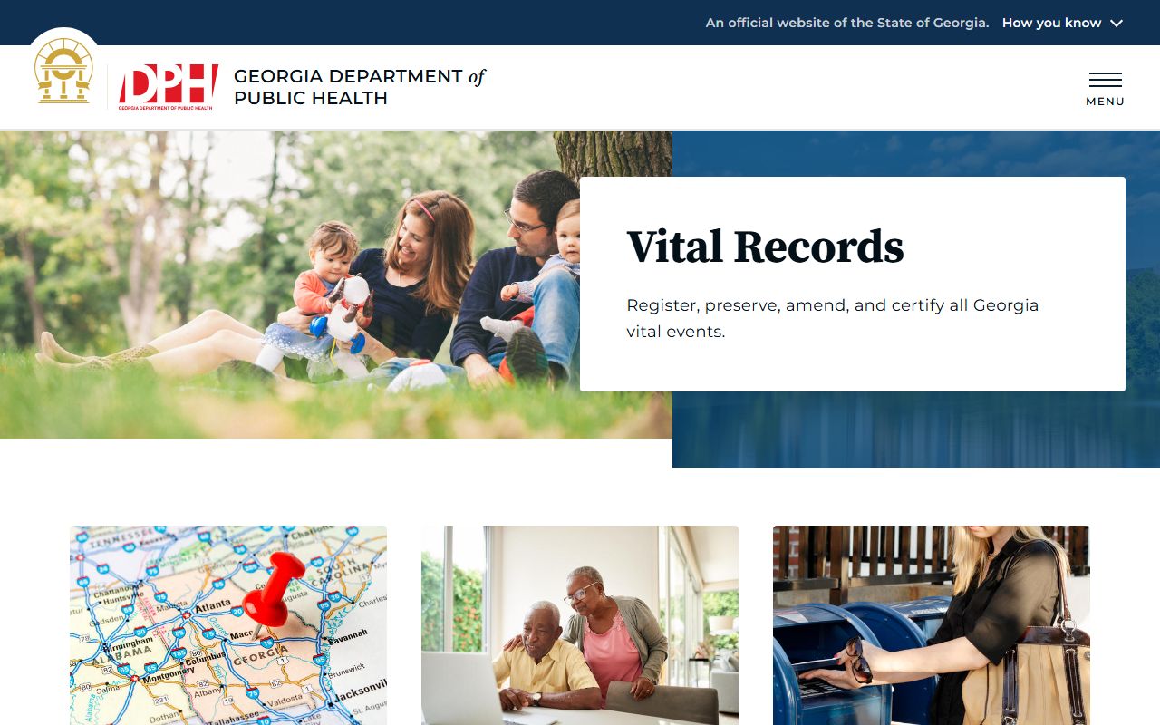 Echols County marriage records Georgia DPH vital records page