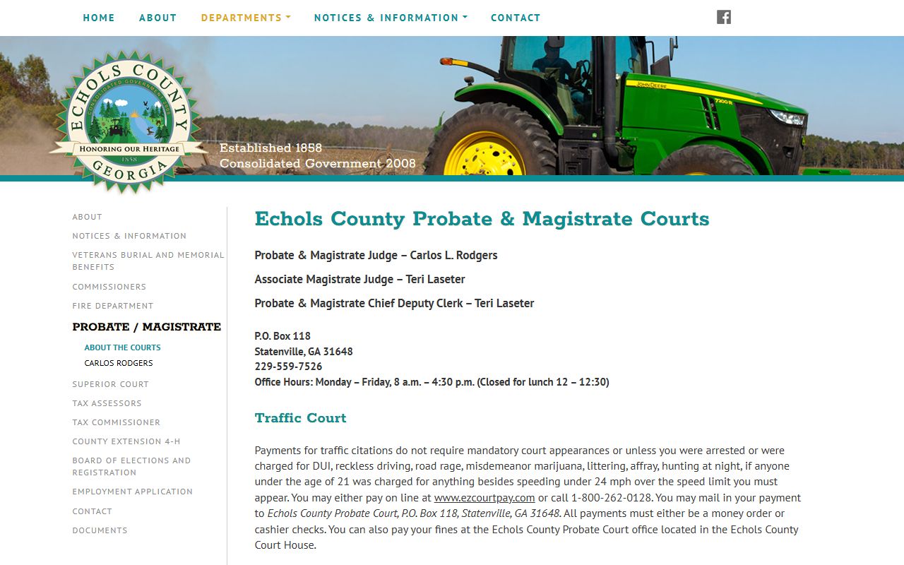 Echols County probate records Probate and Magistrate Courts landing page