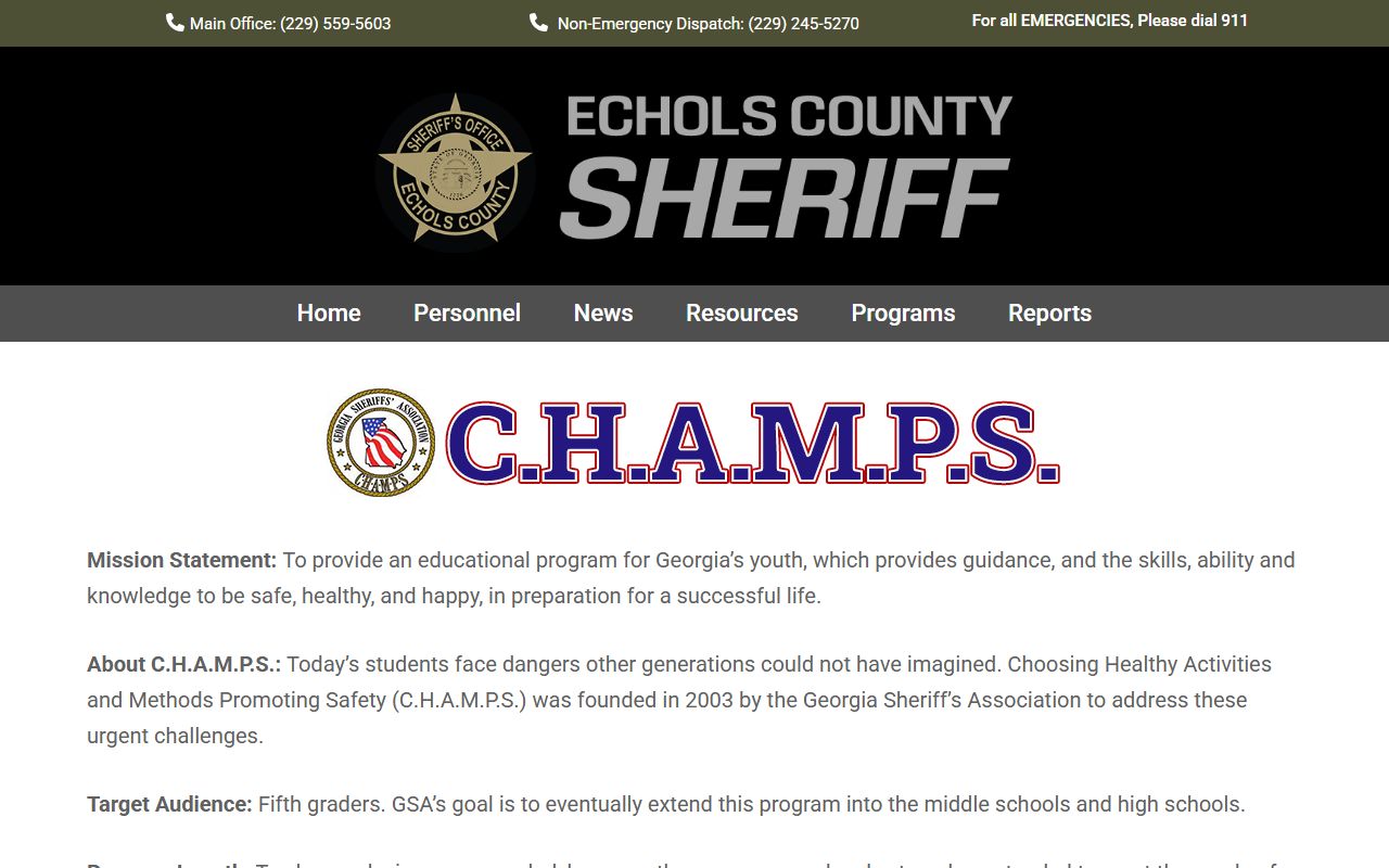 Echols County warrant records sheriff official website